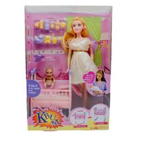 Boneca Tipo Barbie Com Roupa e Acessórios Brinquedo Infantil