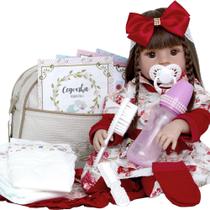 Boneca Tipo Reborn Baby Menina 52cm