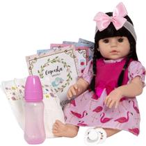 Boneca Tipo Reborn Baby Menina 52cm Morena Linda Enxoval Boneca Tipo Reborn Baby Menina 52cm Morena Linda Enxoval