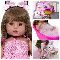 Boneca Tipo Reborn Bailarina Completa 20 Acessorios