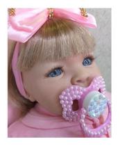 Boneca Tipo Reborn Bebê Realista + Kit Acessórios 13 Itens