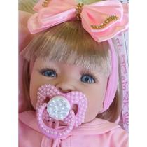 Boneca Tipo Reborn Bebê Realista+ Kit Acessórios 13 Ítens - Cegonha Reborn Dolls