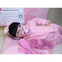 Boneca Tipo Reborn Bebê Realista+ Kit com 15 Acessórios