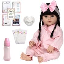 Boneca Tipo Reborn Bebê Realista+ Kit com Acessórios