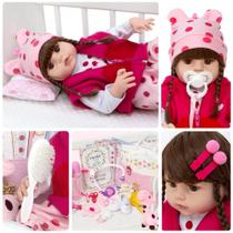 Boneca Tipo Reborn Girafa Corpo Inteiro Silicone + 25 Itens Boneca Tipo Reborn Girafa Corpo Inteiro Silicone + 25 Itens