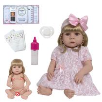 Boneca Tipo Reborn Loira Princesa 100% Vinil Siliconado Boneca Tipo Reborn Loira Princesa 100% Vinil Siliconado