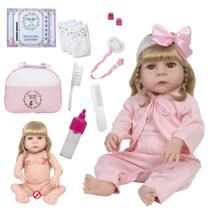 Boneca Tipo Reborn Menina Linda Cabelo Longo Pode Molhar Boneca Tipo Reborn Menina Linda Cabelo Longo Pode Molhar
