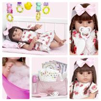 Boneca Tipo Reborn Princesa Corpo Inteiro Silicone + Itens Boneca Tipo Reborn Princesa Corpo Inteiro Silicone + Itens