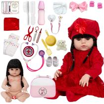 Boneca Tipo Reborn Princesa Laura Fofinha Enxoval Completo