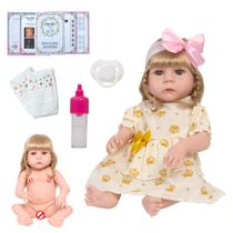 Boneca Tipo Reborn Princesa Loira Fofinha Enxoval 13 Itens Boneca Tipo Reborn Princesa Loira Fofinha Enxoval 13 Itens