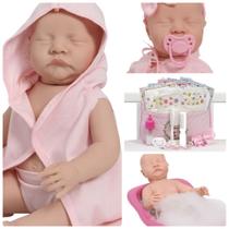 Boneca Tipo Reborn Recém Nascida Premium Infantil Menina