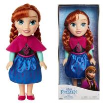 Boneca Toddler Frozen Anna Articulada 38cm Princesas Disney - Multikids