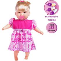 Boneca Totsy 113 Frases C/ Cabelo Chupeta E Mamadeira Mágica