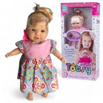 Boneca Totsy 42cm 113 Falas Cabelo e Chupeta - Boneca Educativa