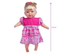 Boneca totsy 42cm fala 113 frases c/ cabelo - supertoys