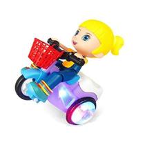 Boneca Triciclo Gira 360 Graus Luz Som E Movimento