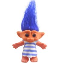 Boneca Troll Yintlilocn Lucky Vintage de 7,5 polegadas com cabelo azul Boneca Troll Yintlilocn Lucky Vintage de 7,5 polegadas com cabelo azul