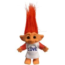 Boneca Troll Yintlilocn Vintage de 7,5 polegadas com cabelo laranja Boneca Troll Yintlilocn Vintage de 7,5 polegadas com cabelo laranja