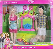 Boneca Um Dia No Parque Com Acessórios Conjunto 7 pçs