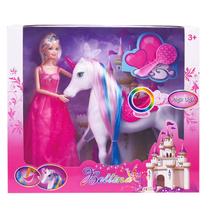 Boneca unicórnio BETTINA Magic Light com princesa de 30 cm com acessórios