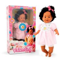 Boneca Valentina Negra Fala Frases Ao Apertar A Barriga 54 Cm Vestido Rosa Interativa Infantil Boneca Valentina Negra Fala Frases Ao Apertar A Barriga 54 Cm Vestido Rosa Interativa Infantil