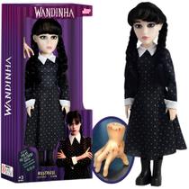 Boneca Vandinha Addams + Mãozinha Wandinha Articu-lada Vinil