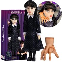 Boneca Vandinha Addams Mãozinha Wandinha Articulada Vinil