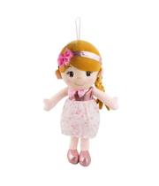 Boneca vestido rosa claro cabelo castanho claro super linda Boneca vestido rosa claro cabelo castanho claro super linda