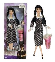 Boneca Wandinha Vandinha Articulada Estilo Barbie Addams
