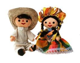 Bonecas ALKIMIA INC. Pano tradicional mexicano feito à mão de 12 cm