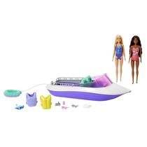 Bonecas Barbie Mermaid Power de brinquedo com barco e acessórios