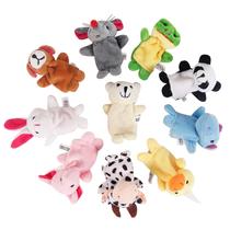 Bonecas de dedo de animais pequenos brinquedos infantis fofos fantoches de mão fantoches de dedo 10pc