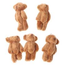 Bonecas de Pelúcia Wokex Kawaii - Mini Ursinhos Teddy de Veludo Perolizado (6cm - 5 Unidades)