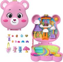 Bonecas e conjunto de brinquedos Polly Pocket x Care Bears com carrinho de brinquedo