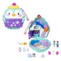 Bonecas e conjunto de brinquedos Toy Polly Pocket Snow Sweet Penguin Compact