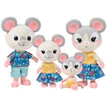 Bonecas flocadas em miniatura Sunny Days Honey Bee Acres Mouse Family