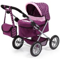 Bonecas Pram Bayer Design Modernos Corações Borgonha/Rosa 46 cm 3+