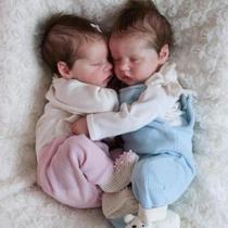 Bonecas Reborn Baby Dolls ADFO Lifelike Twins 43 cm com roupas para maiores de 3 anos Bonecas Reborn Baby Dolls ADFO Lifelike Twins 43 cm com roupas para maiores de 3 anos