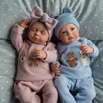 Bonecas Reborn Baby Dolls BABESIDE Twins 50 cm com caixa de presente para crianças a partir de 3 anos