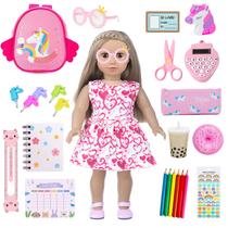 Bonecas, roupas e acessórios, material escolar, Playset BDDOLL