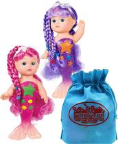Bonecas Toy Toysmith Magical Mermaid Bathtime com bolsa de armazenamento Bonecas Toy Toysmith Magical Mermaid Bathtime com bolsa de armazenamento