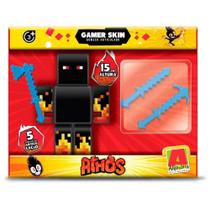 Boneco 15 cm c/ 3 aces athos minecraft - algazarra
