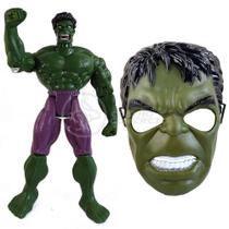 Boneco 25cm Action Figure Incrivel Hulk + Mascara 16cm 1 Boneco 25cm Action Figure Incrivel Hulk + Mascara 16cm 1