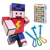 Boneco 25cm Turma Mike +3 Ferramentas+Chaveiro +Jogo Memória