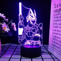 Boneco 3D Kamens Riders com ornamento de luz noturna para quarto Boneco 3D Kamens Riders com ornamento de luz noturna para quarto