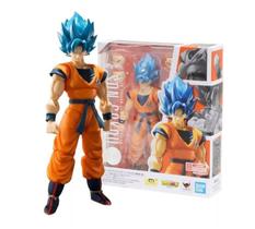 Boneco action figure goku GOD blue dragon ball Z - bandai