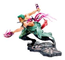 Boneco Action Figure One Piece Roronoa Zoro Com Espadas
