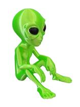 Boneco Alien Et Alienígena Decoração Brinquedo Enfeite Extraterrestre 6,5 cm Altura Verde Neon