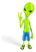 Boneco Alienígena Et Extraterrestre Grande Alien Legal Azu