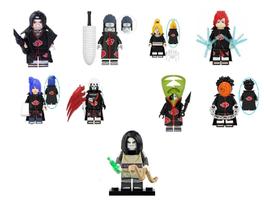 Boneco Anime Naruto Akatsuki Kit 9 Personagens em Bloco